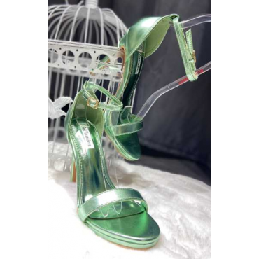 Sandalo Basic In Ecopelle Con Tacco A Spillo