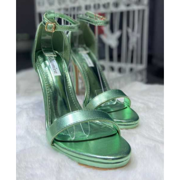 Sandalo Basic In Ecopelle Con Tacco A Spillo