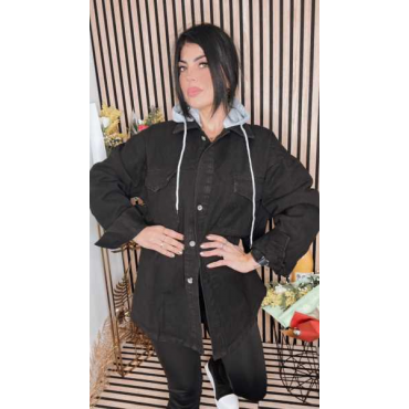Giubbino In Jeans Nero 