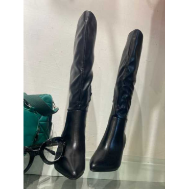 Stivale In Ecopelle  Al Ginocchio Altezza Gambale 38 Cm   Tacco 