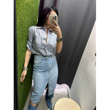 Gonna Longuette In Jeans 