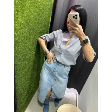 Gonna Longuette In Jeans 