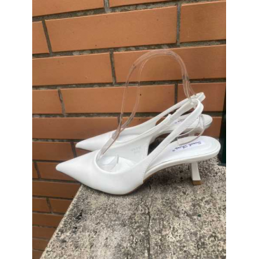 Decolletè  Chanel  In Ecopelle  Tacco 4 Cm Cinturino Con Elastic