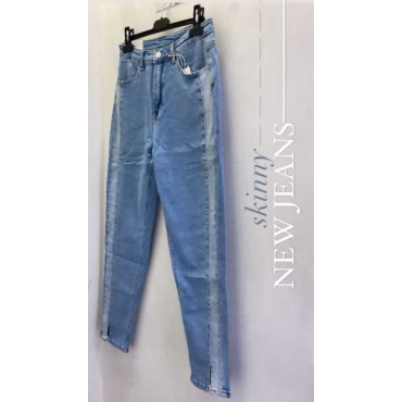 Jeans Elasticizzato A Due Colori 