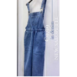 Salopette In Jeans Con Elastici