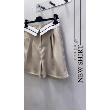 Pantaloncino In Tessuto Con Ripiego 