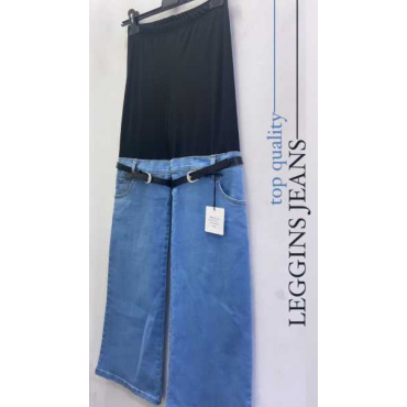 Leggins Con Gambale Di Jeans 