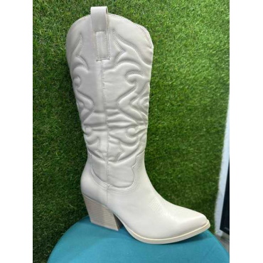 Stivali Camperos Beige Texani Ecopelle