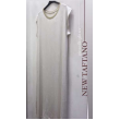 Maxi Vestito Taftano Con Girocollo Glitter 