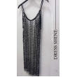 Minidress A Rete Larga Con Brillantini