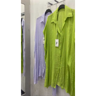 Camicione Oversize In Lino