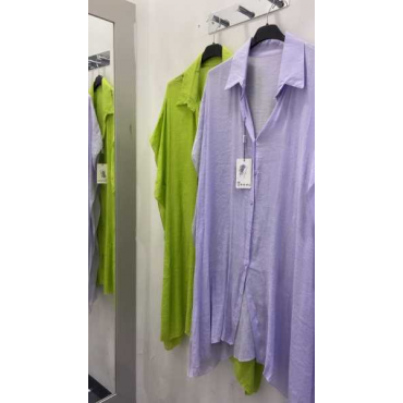 Camicione Oversize In Lino