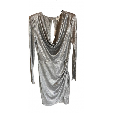 Dress Laminato Con Ruge