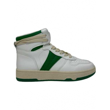 Sneakers Collo Alto Suola Ingomma Diritta Alta  3 Cm