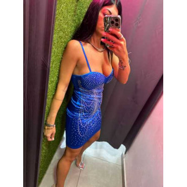 Dress Brillantinato  In Raso 