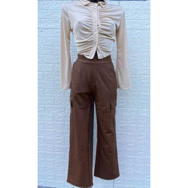 Pantalone Cargo In Pelle