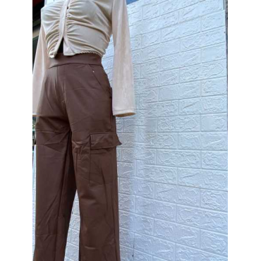 Pantalone Cargo In Pelle