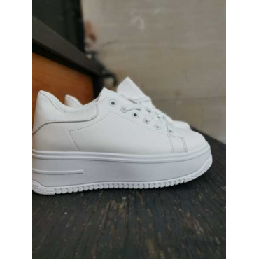 Sneakers White Suola Alta