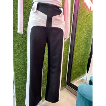 Pantalone A Palazzo Black & White 