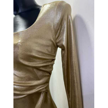 Dress Con Spacco In Vita Laminato