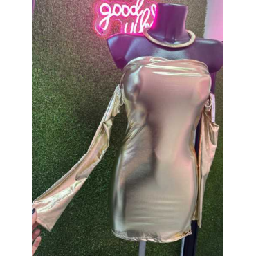 Mini Dress Con Manicotti