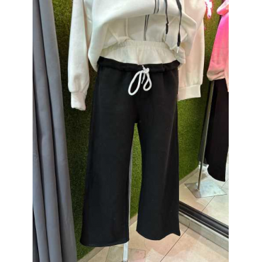 Pantalone Box Felpato Vita Alta