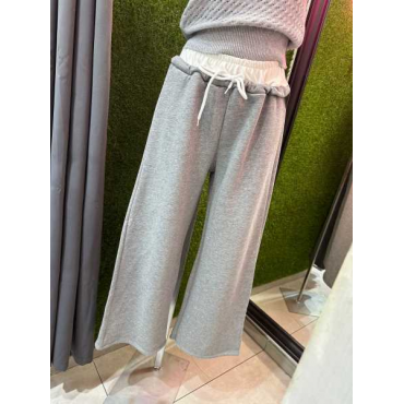 Pantalone Box Felpato Vita Alta