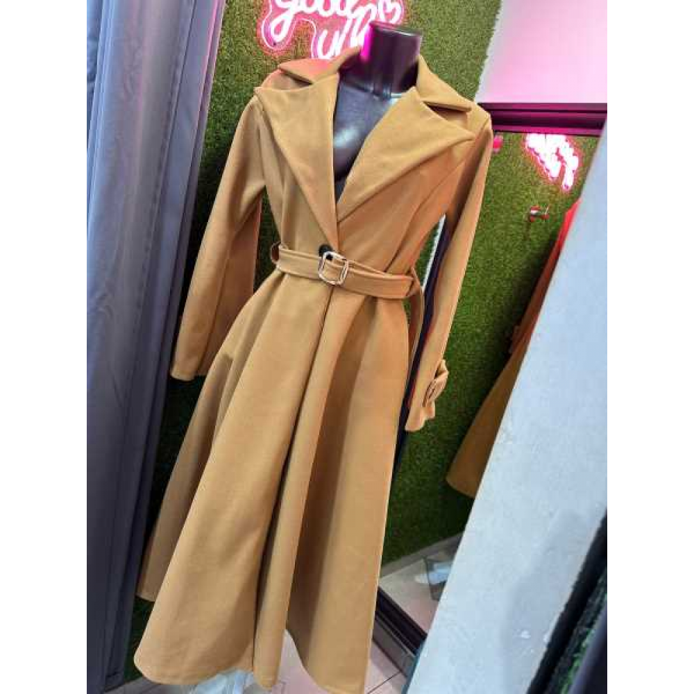 Cappotto Over Con Fibbia In Vita 