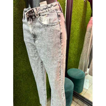 Jeans Bianco E Nero Lavaggio Top 