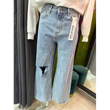 Jeans Con Stratto A Croce