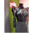 Body Ecopelle Con Zip E Con Maniche A Guanto