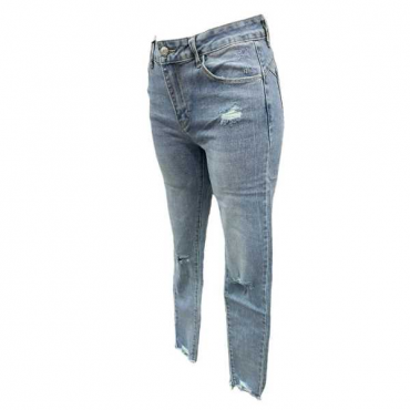 Promo Jeans Skinny Donna Con Strappi