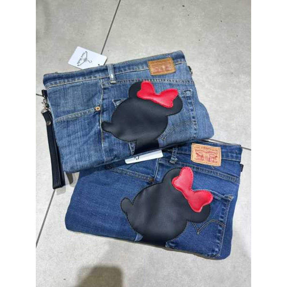 Pochette Levis Rigenerata Con Minni Rosso Levis