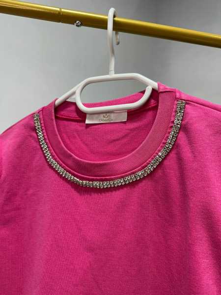 Maglia Girocollo Strass