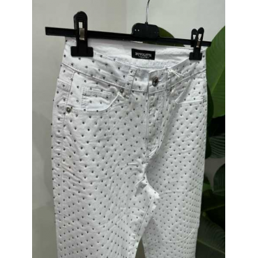 Jeans Gamba Larga Brillantinato