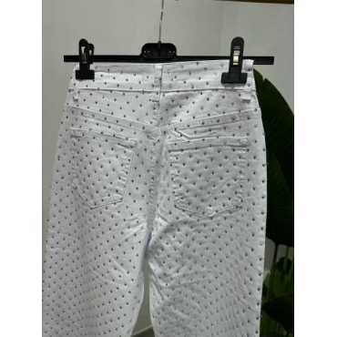 Jeans Gamba Larga Brillantinato