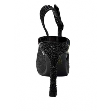  Décolleté Donna Tacco Strass Nero
