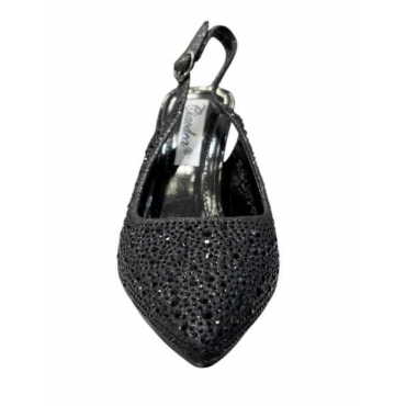  Décolleté Donna Tacco Strass Nero