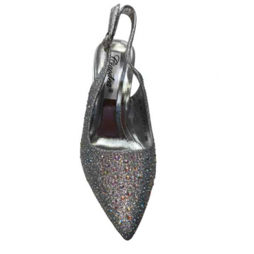  Décolleté Donna Tacco Strass Nero