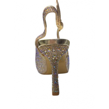  Décolleté Donna Tacco Strass Nero