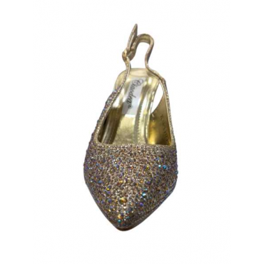  Décolleté Donna Tacco Strass Nero