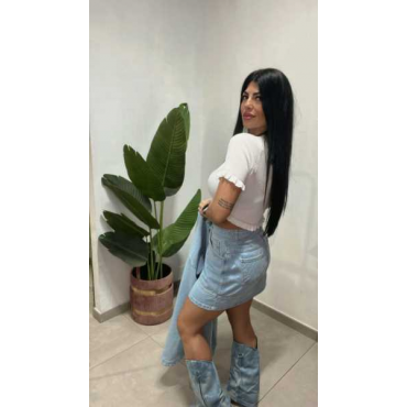 Gonna Denim Con Fiocco