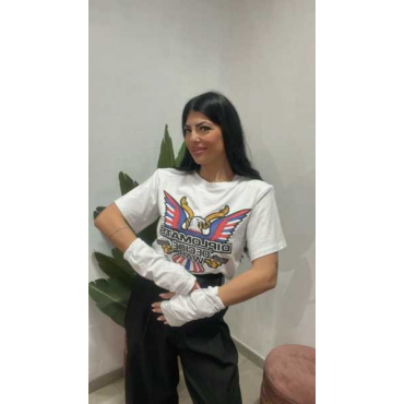 T Shirt Con Manicotti E Spalline