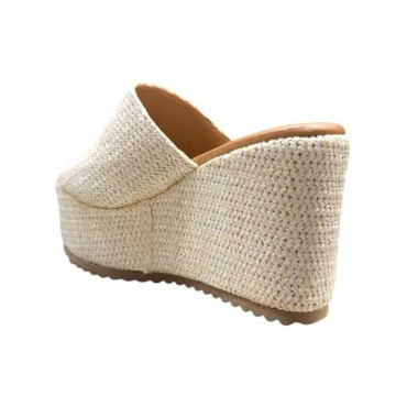 Sandalo Zeppa Donna Punta Tallone Scoperto