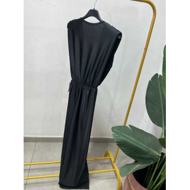 Vestito Lungo Con Scollatura A V Spalline Interne Drappeggio E S