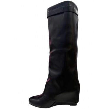 Stivale Donna Con Risvolto E Punta Tonda 