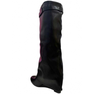 Stivale Donna Con Risvolto E Punta Tonda 
