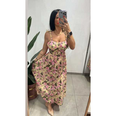 Abito Bustier Fiori 