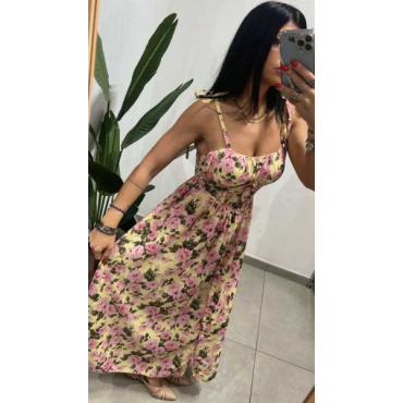 Abito Bustier Fiori 