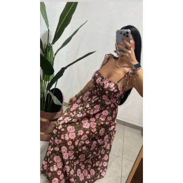 Abito Bustier Fiori 